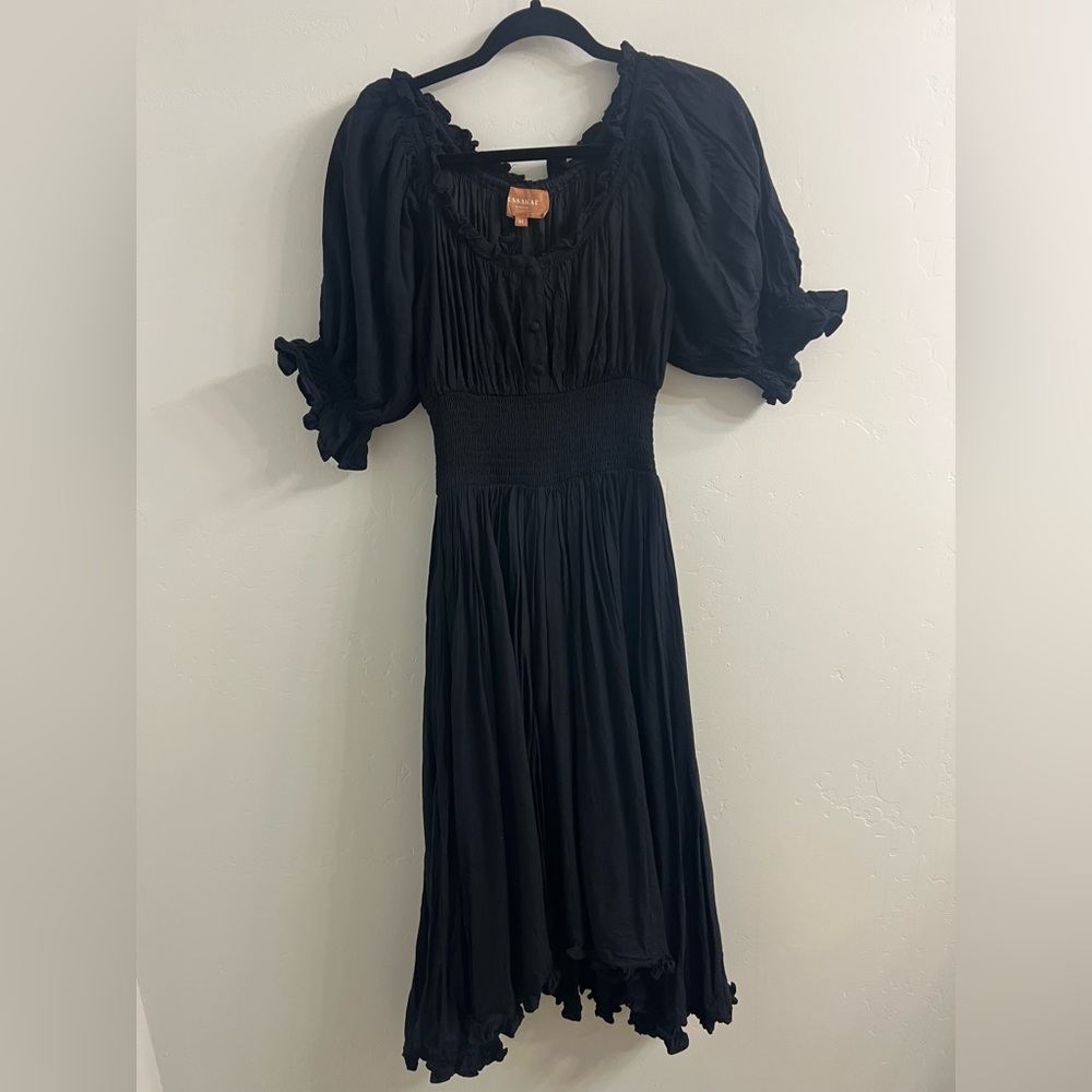 JessaKae Black Smocked Dress | size XS